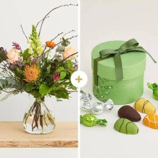 The unique Easter greeting with a spring box of chocolate